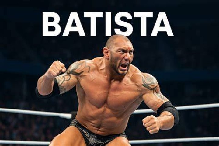 WWE Superstar Batista (Dave Bautista) and his wife Sarah Jade at the