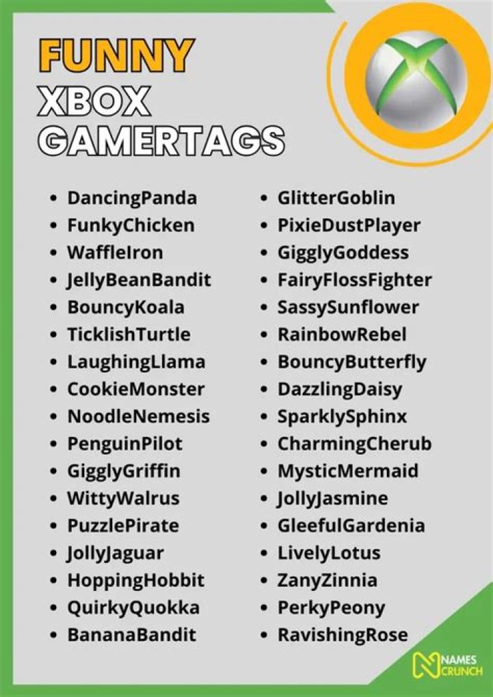 Xbox gamertags funny