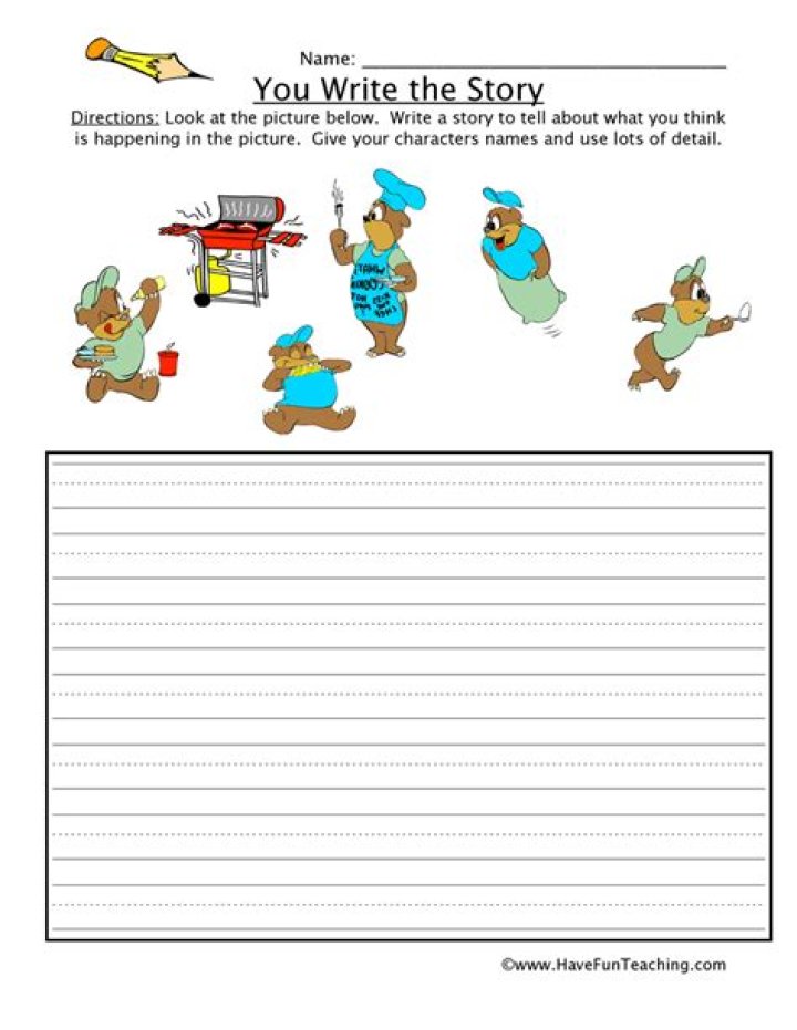 you write the story worksheet have fun teaching 1st grade story