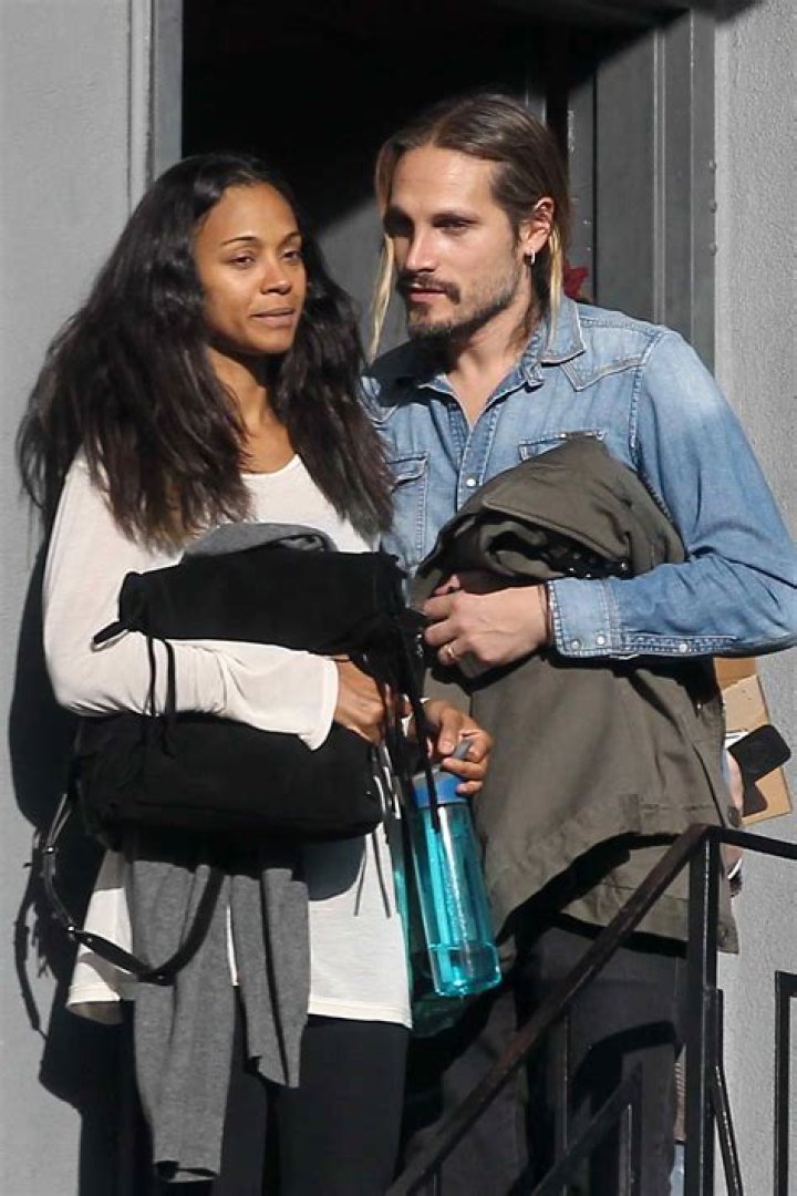 Zoe Saldana and Her Husband Marco Perego in Beverly Hills 01/13/2016